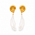 ALIKA Pearl Spiral Earrings