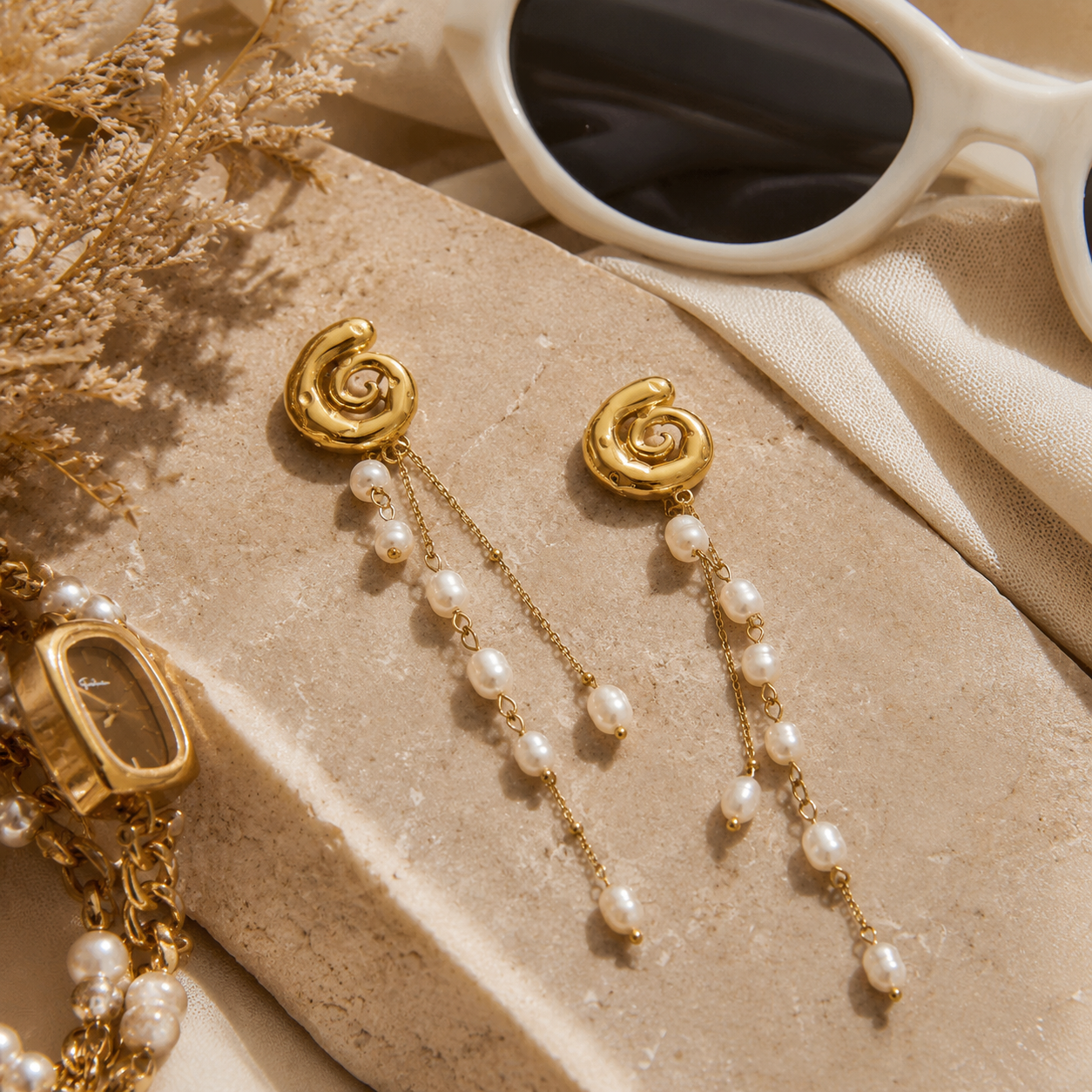 ALIKA Pearl Cascade Earrings