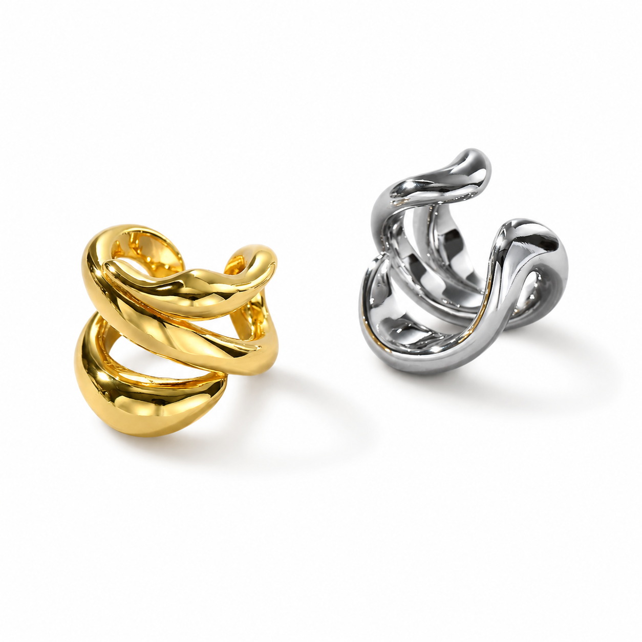 ALIKA Swirl Ear Cuff | French Line Minimalist Small Multi-layer Simple Ear Cartilage Clip